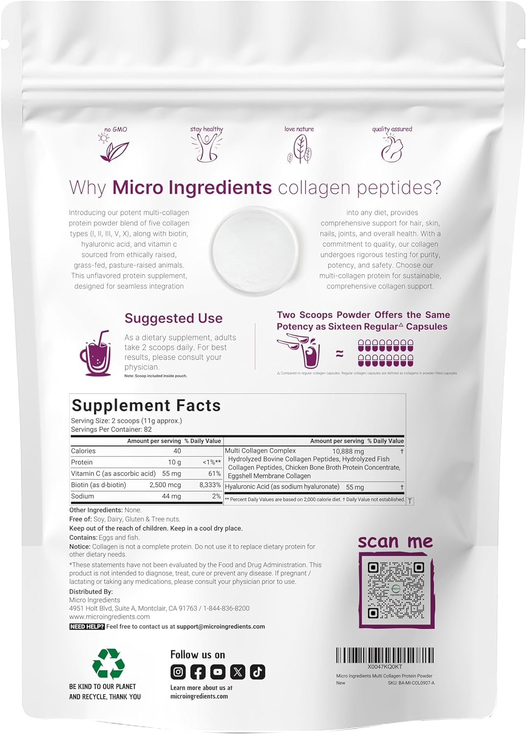 Multi Collagen Peptides Protein Powder